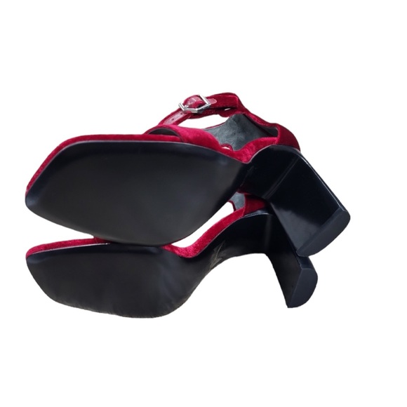 Rag & Bone Ellis Sandal In Biking Red Size 9.5 - Picture 4 of 5